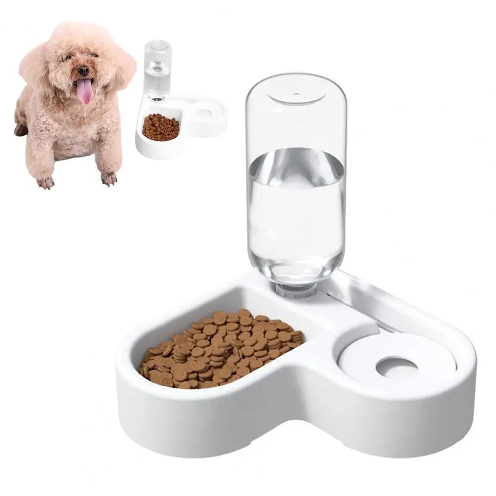 Multi-function Pet Bowl Corner Pet Bowl Heart-shaped Automatic Pet Drinking Bowl for Cats Small-medium Dogs with Splash