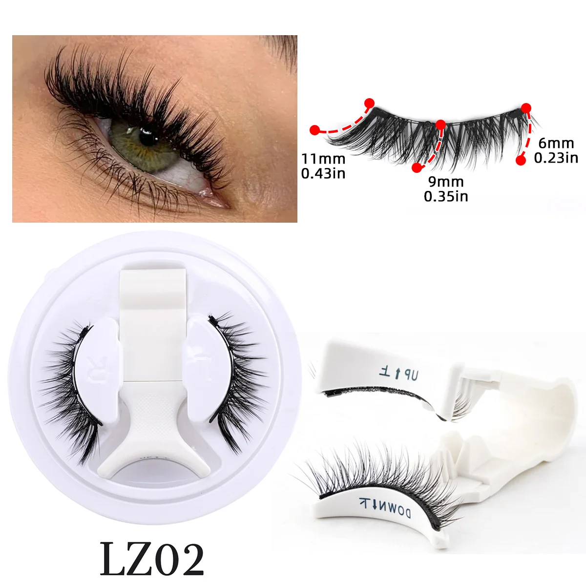 Hot 1 Pair Magnetic Eyelashes Handmade Fluffy Faux Mink Lashes Reusable Natural False Eyelashes and Magnetic Tweezers Set Makeup - Image 9