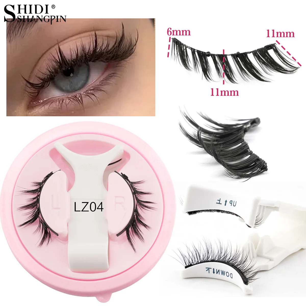 Hot 1 Pair Magnetic Eyelashes Handmade Fluffy Faux Mink Lashes Reusable Natural False Eyelashes and Magnetic Tweezers Set Makeup - Image 7